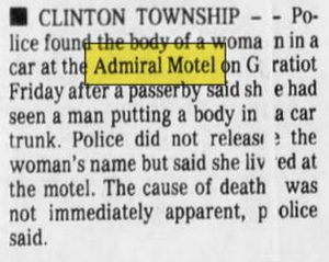 Admiral Motel - Jul 25 1987 Article (newer photo)